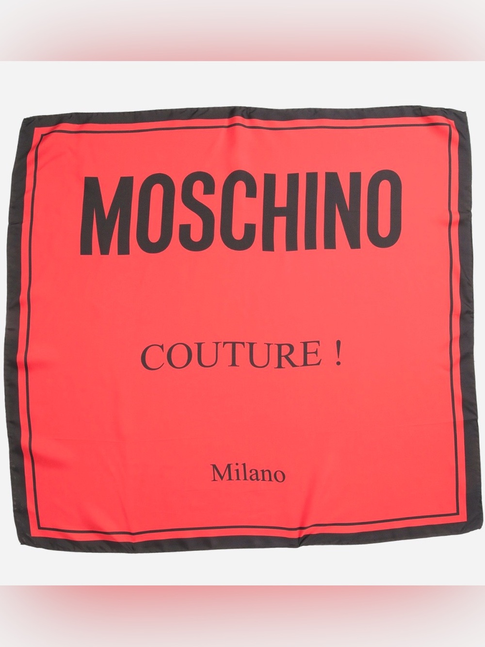 MOSCHINO Couture Silk Logo Scarf